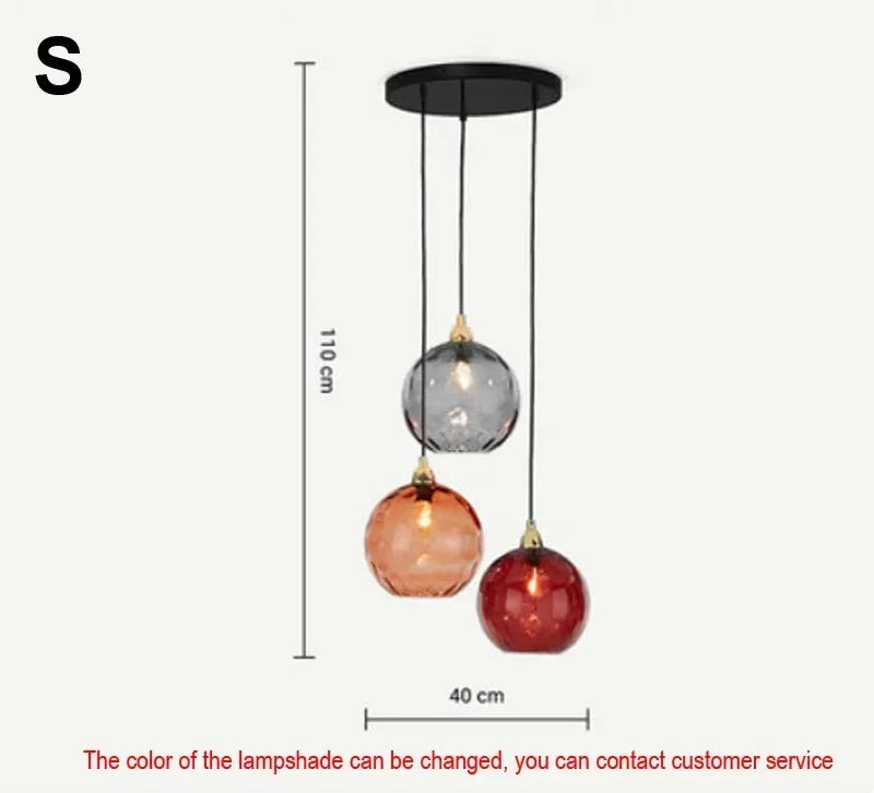Designer  Stained Glass Chandelier For Living Room Restaurant Classical  Color Hanging Lamp Fixture Bedroom