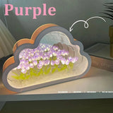 DIY Tulip Flowers LED Night Light - Colorful Cloud Shape Atmosphere Lamp