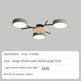 Nordic Creative Macaron Log LED Ceiling Light Bedroom Living Room Chandelie Modern Villa Restaurant Interior Lighting Decoration