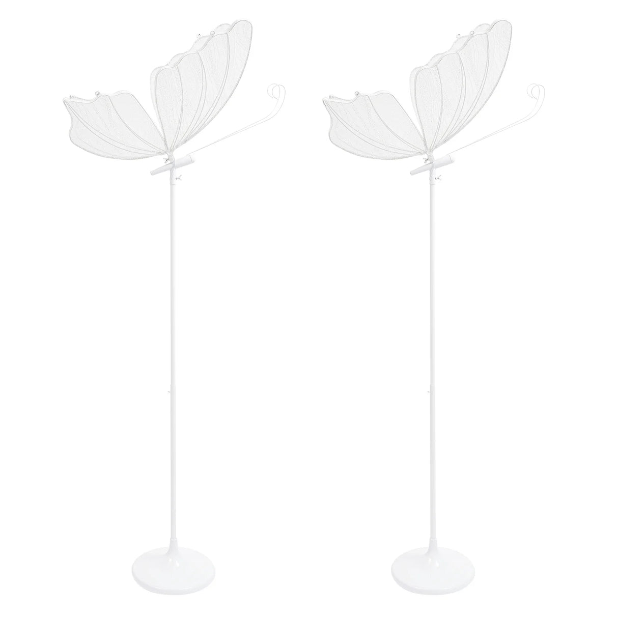 2-Pack 48W Creative LED Butterfly Floor Lamps - Romantic Standing Road Lead Lights for Weddings, Hotels, Events & Home Decor