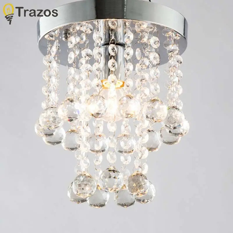 European Modern Aisle Light Corridor Hallway Creative Lighting Stair Entry Light Entry Channel Small Ceiling Light Crystal Lamps
