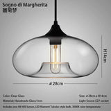 Caren Lighting handmade Glass Modern Nordic hanging loft Glass Pendant Light decor Lights Fixtures led filament dinningroom Lamp