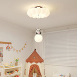 Children's Room Cloud Ceiling Lights LED Panda Hanging Ball Light French Cream Style Baby Room Boy Girl Bedroom Ceiling Lamps