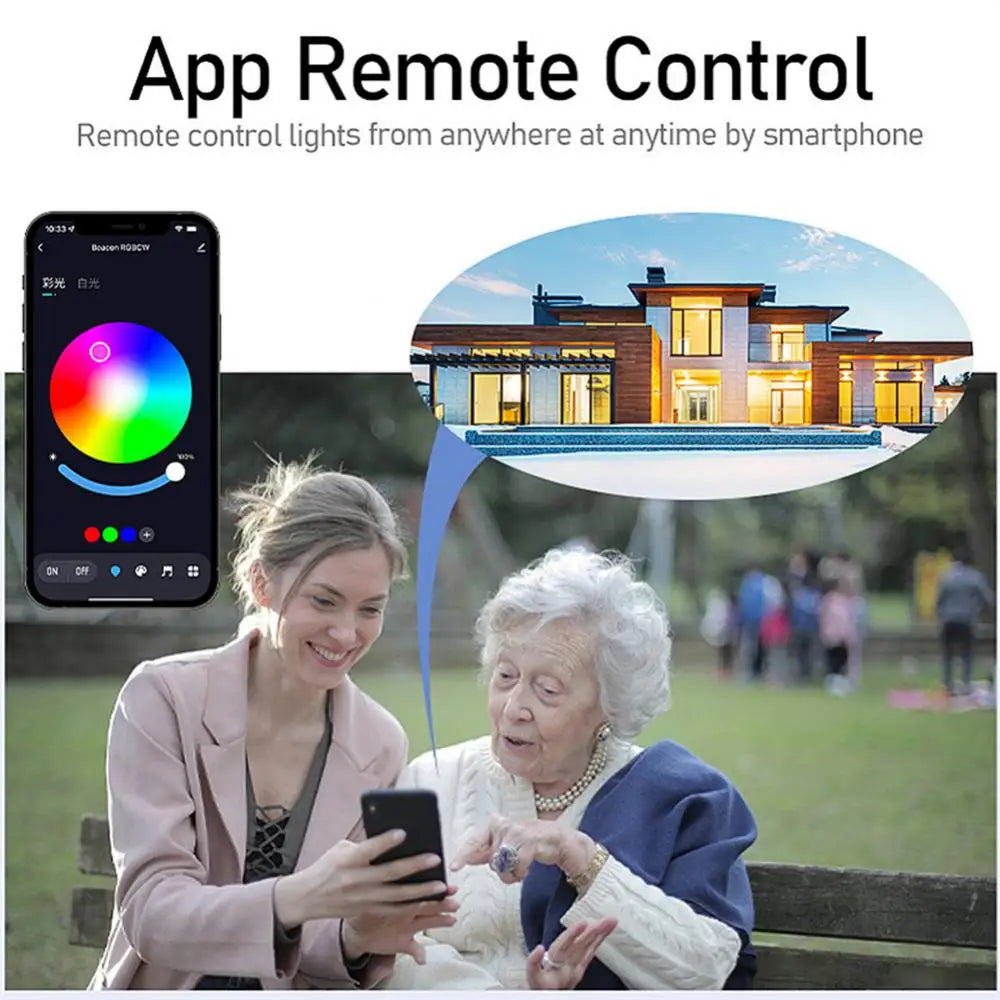 Work With Alexa Google Home Rgb Ww Cw 110v 220v Voice Control Smart Ceiling Light Smart Home Led Downlight App Control