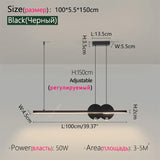 Dining room chandelier Nordic modern lamp dining table bar lamp restaurant lights kitchen lights office company led strip lamps