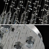 Modern Long Crystal Chandelier For High Ceiling Villa Staircase LED Raindrop Hanging Light Duplex Loft Foyer Ceiling Lamp