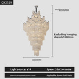 New Style French-Style High-End Modern Crystal Chandelier For Duplex Floor Living Room Villa High-Ceiling Staircase Chandelier
