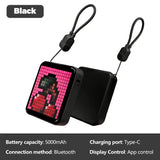 LED Pixel Display Night Light 5000mAh Bluetooth APP Control DIY Table Light With Alarm Clock For Bedroom Christmas Gift