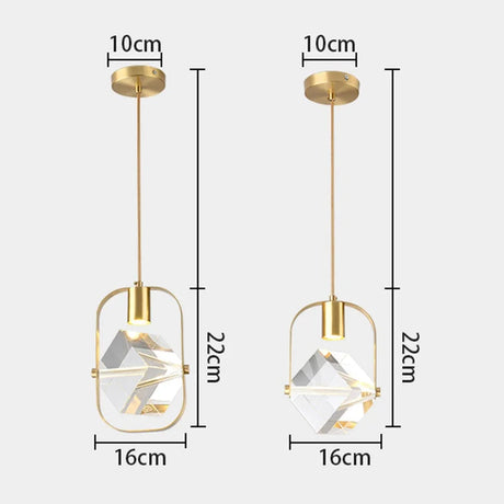 Modern Led All Copper Pendant Light Crystal Chandelier Luxury Lighting Living Room Kitchen Dining Room Home Decors Hanging Lamp