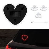 Universal Solar Heart-Shaped RGB LED Car Atmosphere Light - Dynamic Gradient Interior Ambient Decoration Lamp & Vehicle Accessory