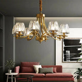 Copper Crystal Chandelier For Living Room Bedroom Study Dining Room Kitchen Villa Modern Luxury Style Gold Lamp Pendant Light