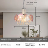 French Flower Glass Pendant Light Creamy Pearl Romantic Master Bedroom Lighting High-end Restaurant Lights
