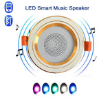 LED Smart Music Lamp Intelligent Background Music Light Ceiling Speakers With Adjusted Lights Smart Bluetooth Downlight Speaker