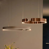 Nordic Designer Round LED Pendant Light - Modern Chandelier for Dining Room