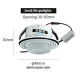 Recessed mini Spotlight 1w 3w LED ceiling light 110 volt 220V embedded decorative small downlight with driver set