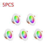 Tuya Smart LED Downlight LED Ceiling Recessed Down Light Dimmable Spot Lamp 10W RGB +CW+WW Changeable LED Downlight
