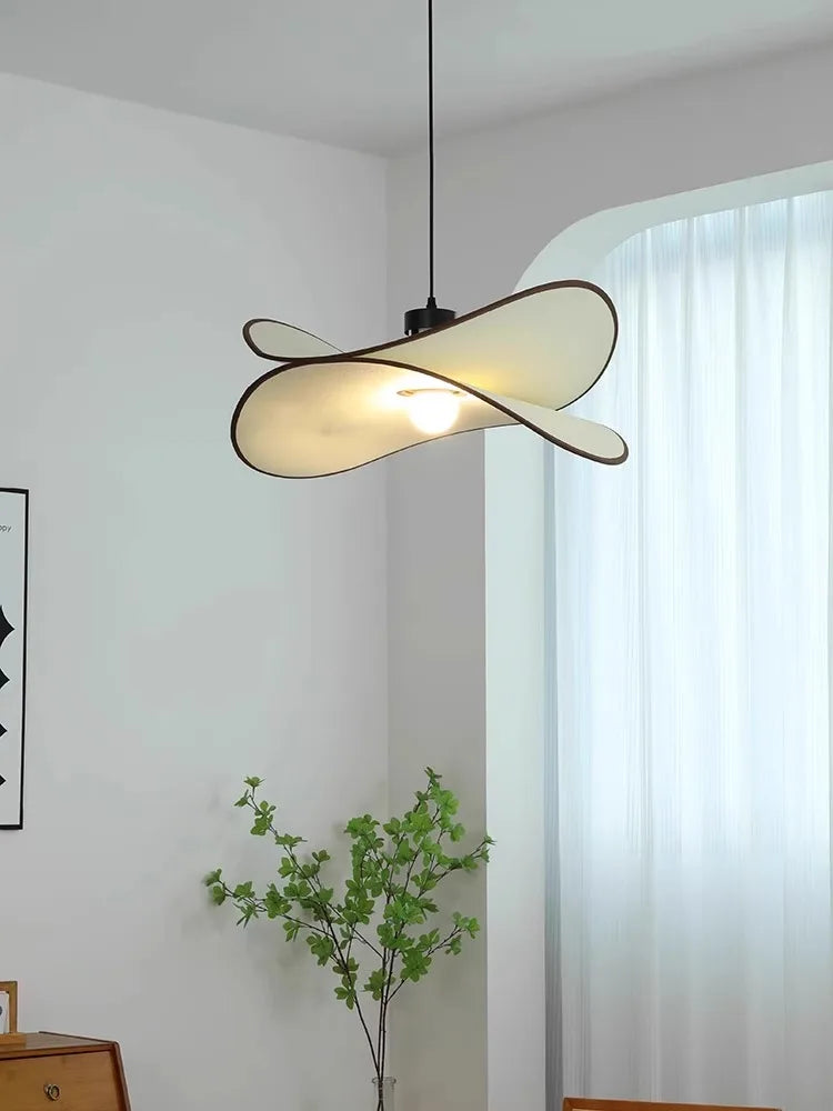 Vintage Potato chip CChandelier ceiling LED Fabric art Hanginglights Living room Bedroom Study Famous Indoor Lighting