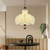 Vintage Fabric Pendant Lamp - Retro Textile Ceiling Hanging Light Chandelier Fixture for Living Room, Dining Room & Home Decor