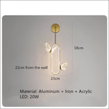 Nordic Luxury Butterfly LED Lights High Quality Bedside Lamp for Bedroom Restaurant Living Room Decoration Acrylic Chandelier