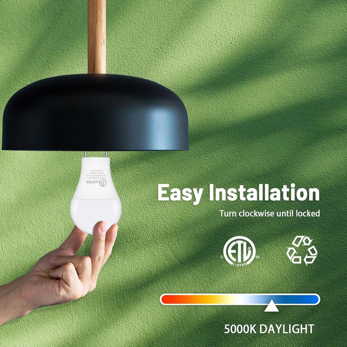 GU24 LED Bulb 4-Pack - 5000K Daylight 9W (100W Equivalent) 800 Lumens