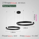 Nordic Designer Round LED Pendant Light - Modern Chandelier for Dining Room