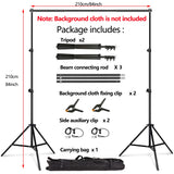 Photography Studio Backdrop Stand Photo Video Studio Background Stand Backdrop Support System Kit Scenery Shelf Frame Light Kit