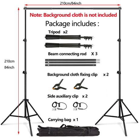 Photography Studio Backdrop Stand Photo Video Studio Background Stand Backdrop Support System Kit Scenery Shelf Frame Light Kit