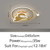New Designer Home Warm Children's Room Ceiling Light Creative Simple Modern Personality Astronaut Boys Girls Bedroom Lighting