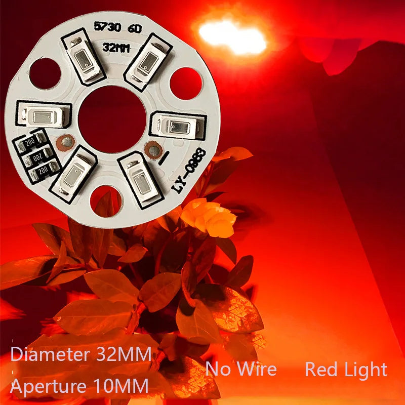 LED 5730SMD 3W 5V Color Lamp Bead Light Board Bulb Round Transformation Light Source Dia 32MM Green Blue Red Purple White Light