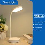 360° Flexible Study Table Lamp with Clip USB Rechargeable Desk Lamp Bedside Night Light for Bedroom Study Reading Office Work