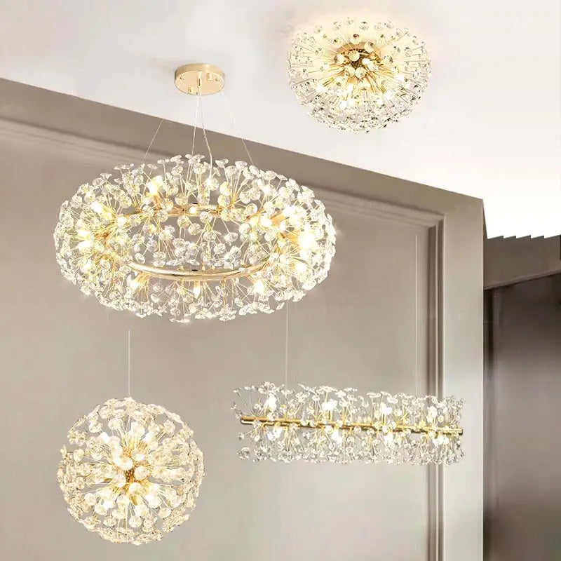 Nordic Crystal Led Ceiling Pendant Lamp Modern Clear Crystal G9 LED Lamp for Dining Room Bedroom House Decor Suspension Lamp
