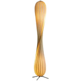 Wabi Sabi Living Room Bedroom Wooden Home Art Retro Simple Floor Lamp Lighting Thousand Layer Curved Small Waist Standing Light