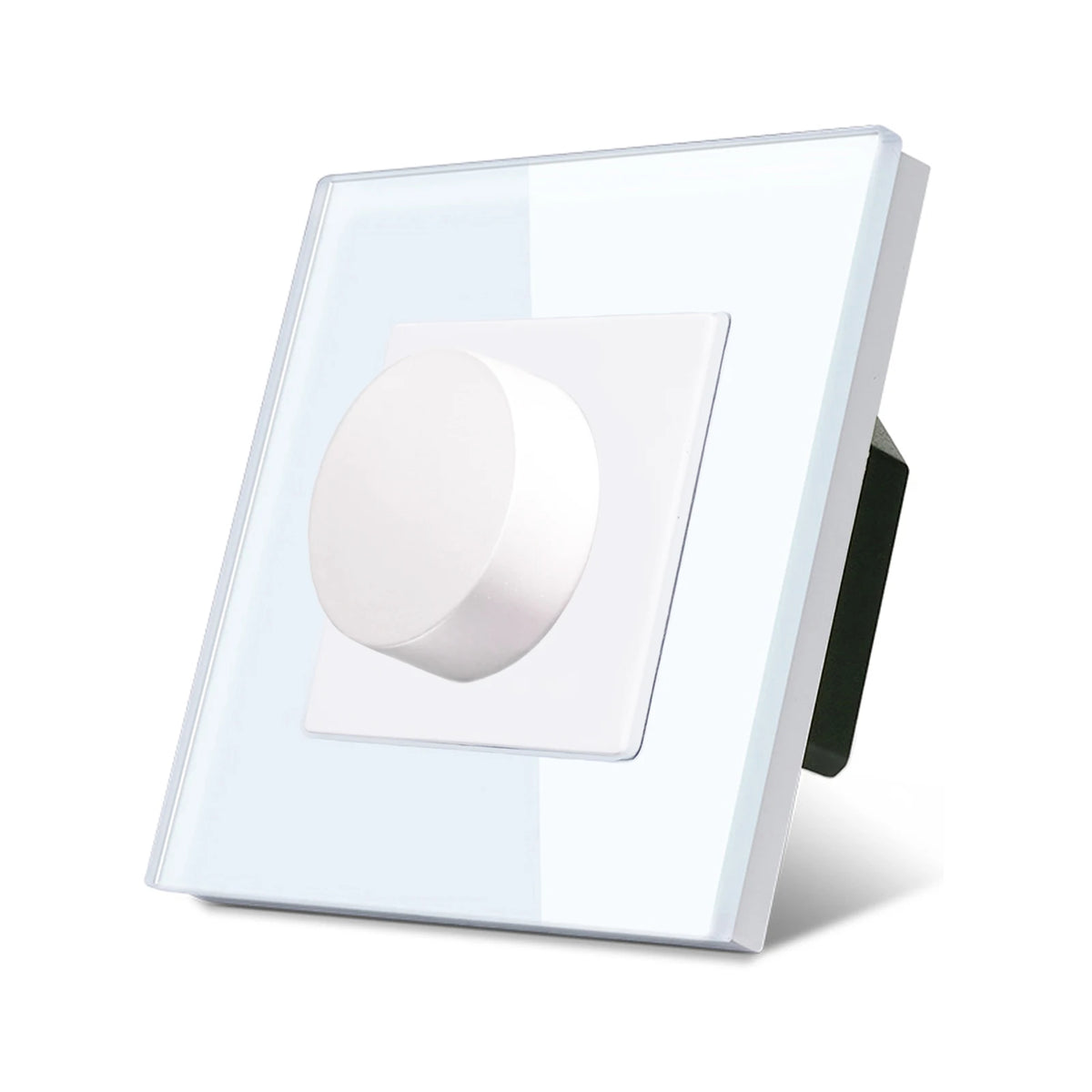 Dimmer Light Switch Rotary Knob Glass Frame Panel Mechanical LED Dimmable Switch Wall Mounted Switches EU Russia Switches