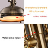 2026 American Retro Industrial Home Decor Chandelier Metal Living Room Loft Kitchen Bar Eye Protection Pendant Lighting