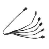2/3/4/5-Way EL Wire Splitter Connector Cable - Multi-Channel Power Distribution Splitting Wire Lead for Neon Wire & LED Lighting Accessories