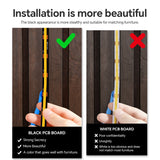 Black PCB COB LED Strip for Wooden Slats - Touch Dimmable Accent Light