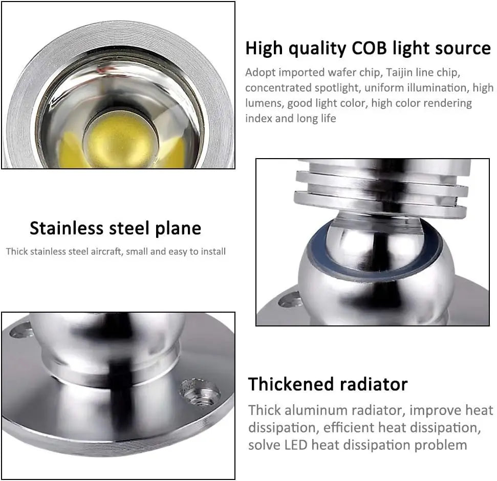 LED 3W Spotlights AC85-265V  Led Ceiling Down Light DC12V Cabinet Counter Showcase Jewelry Lamp