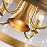 Modern Copper Chandelier European style Glass Golden Luxury Indoor Pendant Light For Dining Room Living Room Hotel Aisle