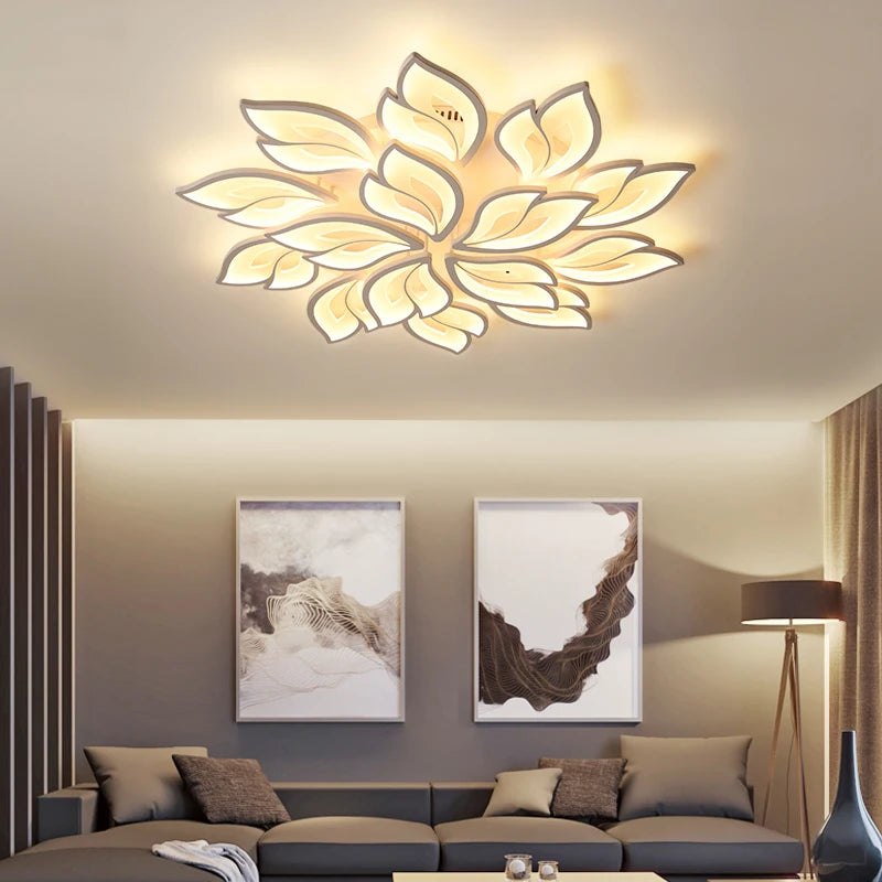 Modern LED Ceiling Chandeliers Light for Living Dining Room Bedroom Ceiling Lamps  With Remote Control Dimmable Lights Fixtures