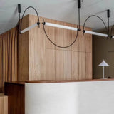 Minimalist LED Hanging Chandelier - Modern Pendant Light for Living Room & Office