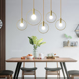 Personality Ins Wind Single Head Ring Pendant Lights for Bedroom Bedside Dinning Bar Porch Lighting Fixture Hanging Lamp