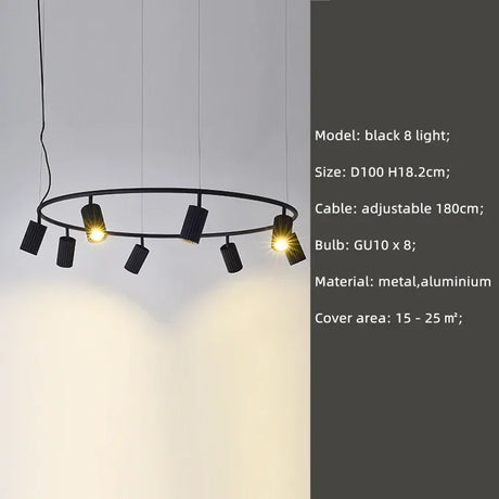 Nordic Macaron Painted Metal Spotlight Chandelier Living Room Led GU10 Pendant Chandelier Lighting Indoor Deco Lighting Lampara