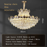 2025 Modern Large Luxury Living Room Chandeliers for Staircase Designer Crystal Pendant Lamps Home Decor Lighting Lustre Fixture