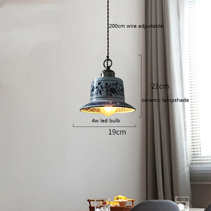 Modern Simple Ceramic LED Pendant Lamp Home Indoor Decors Lighting Bedroom Restaurant Dinning Living Room Lights Hang lamp