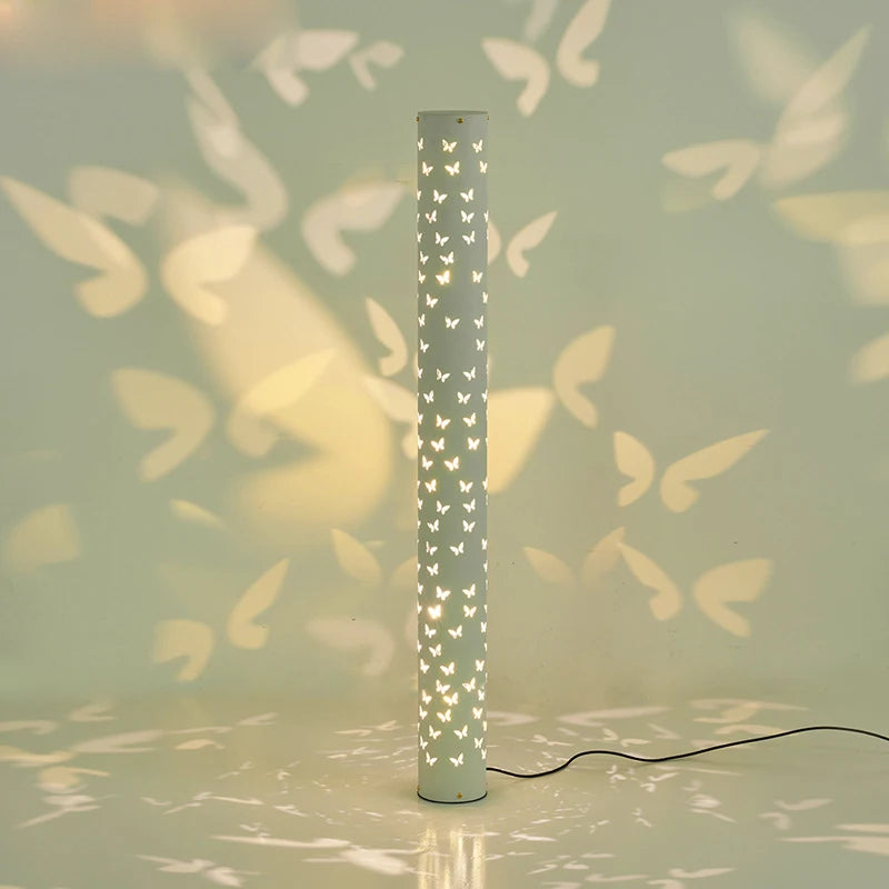 Minimalist LED Floor Lamp Butterfly Projection lamp Bedroom Standing Lamp Living Room Sofa Vertical Light Corner Light