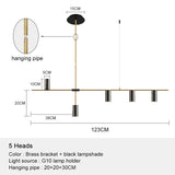 Nordic Modern Longer Chandelier Dining Table Fixtures Black Pendant Lights Restaurant Bar Kitchen Decor Living Room Hanging Lamp