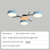 Nordic Creative Macaron Log LED Ceiling Light Bedroom Living Room Chandelie Modern Villa Restaurant Interior Lighting Decoration
