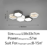 44264215871745|44264215904513|44264215937281Minimalist living room lamp ceiling lights honeycomb design combination creative art indoor lamps intelligent hall Dinning lamp