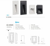 Recessed In Led Stair Light 85-265V Wall Sconce Lighting Step Stairway Aisle Lamps aluminium Basement Passage Footlights