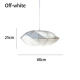 Vintage Danish Cloth Pendant Light - Rustic Fabric E27 Ceiling Hanging Lamp Fixture for Living Room, Dining Room & Bedroom